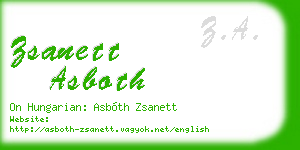 zsanett asboth business card
